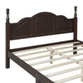 thumbnail image 4 of iRerts Wood Queen Size Platform Bed Frame, Queen Bed Frame with Headboard and Wooden Slat Support, Retro Bed Frame Queen Size No Box Spring Needed, Easy Assembly, Dark Walnut, 4 of 9