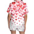 thumbnail image 4 of Kcolen Cozy Pajamas for Women Valentine Jammies Womens Pajamas Shorts Set Cute Heart Print Comfy Womens Plus Size Pajamas Valentines Day Gifts for Him, 4 of 6