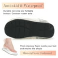 thumbnail image 4 of cosyone1997 Women's Bootie Slippers, Cozy Warm House Shoes with Memory Foam Indoor Outdoor Non-Slip Soles, Winter Fuzzy Bedroom Ankle Boots, Unique Christmas Gifts Ivory Adult Size 9-10, 4 of 7