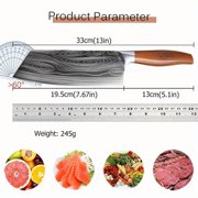 WXCOO 1pc,Kitchen Knife Stainless Steel 8 Inch Forged Kitchen Knife Sharp Bone Chopping Knife Damascus Pattern Meat Fish Slicing Knife Butcher Knife Cooking Tools