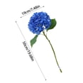thumbnail image 3 of Blue Artificial Hydrangea Flower Single Stem, Realistic Silk Hydrangea with Lifelike Leaves for Home Décor & Wedding Bouquets, 3 of 6