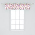 thumbnail image 2 of Ambesonne Tropical Window Valance, Plumeria and Pink Hibiscus, 42" x 12", Blue Grey Pale Yellow, 2 of 3