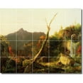thumbnail image 1 of Ceramic Tile Mural-Thomas Cole Landscapes Painting 432. 21.25" w x 17" h using (20) 4.25 x 4.25 ceramic tiles, 1 of 3