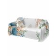 thumbnail image 2 of Beach Coastal Couch Cover, Summer Nautical Coral Shell Botanical Oversized Sofa Cover Blanket for 3 Cushion Couch, Sectional Sofa Slipcover Furniture Protector for Living Room Bedroom 71''x150'', 2 of 9
