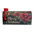 thumbnail image 3 of Ryvnso Mailbox Cover Christmas Poinsettia Flowers Magnetic Mailbox Wrap Standard Size 21x18 Inch, 3 of 8