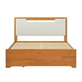 thumbnail image 3 of Walker Edison Mid Century Modern Solid Wood Storage Bed Caramel, 3 of 15