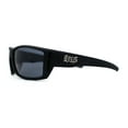thumbnail image 4 of Locs Mens Rubberized Matte Black Biker Wrap Sunglasses All Black, 4 of 4
