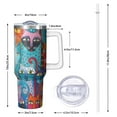thumbnail image 3 of 1pc Cat 40oz Tumbler with Straw & Handle - Insulated Stainless Steel Cup | Holiday Gift for Man Women (Christmas, Valentine's, Birthday), 3 of 5
