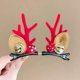 thumbnail image 1 of 2 piezas de pasadores navideños de Año Nuevo con pasadores ligeros para niños, lazo, ciervo, Papá Noel, sombreros navideños para niños, accesorios para el cabello para niños, 1 of 4