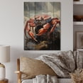 thumbnail image 2 of Designart "Sentry of the Coastal Crab" Animals Print on Natural Pine Wood, 2 of 5