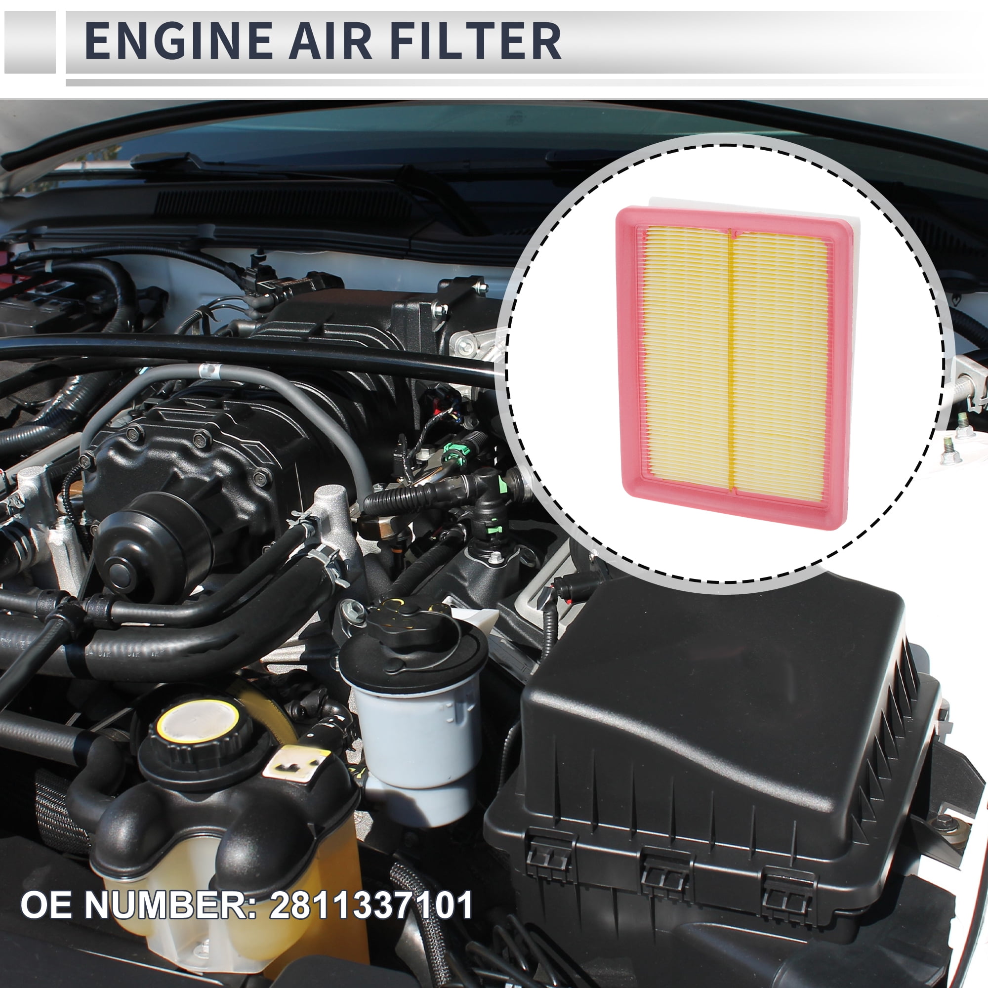 Unique Bargains Engine Air Filter for Kia Optima 2001-2006 Long Life Element Filter