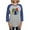 Heather/Blue, variant on - Dinosaur Easter Eggs - Womens Baseball Tee
