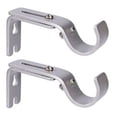 thumbnail image 3 of Adjustable Holder Support Curtain Rod Bracket, Satin Nickel, Pack of 2, 3 of 4