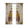 thumbnail image 7 of Vintage Sunflower Truck Blackout Curtains for Bedroom, Summer Botanical Pastoral Retro Art Thermal Insulated Kitchen Drapes with Grommets, Light Blocking Window Treatment, 2 Panels 52" x 84", 7 of 7