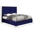 thumbnail image 5 of Meridian Furniture Lexi Solid Wood and Velvet Full Bed in Navy, 5 of 8