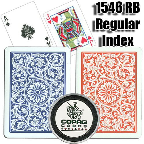 COPAG 1546 Plastic Playing Cards Poker Size Jumbo Index Gold Black Free Gift
