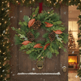 thumbnail image 3 of Northlight 26" Unlit Mixed Pine with Red Leaves and Pine Cones Artificial Christmas Wreath, 3 of 3