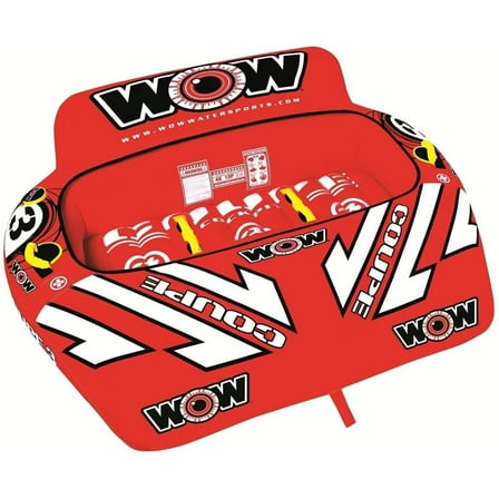 WOW World of Watersports Coupe 3 Person Towable Inflatable Tube, Ages 12 