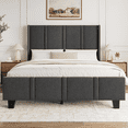 thumbnail image 3 of Cama Base King Cabecera Alta Acolchada Estructura De Madera, 3 of 7