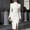White, variant on Morttic Women's Elegant High Neck Long Sleeve Ruched Bodycon Pencil Midi Dress with Hem Slit for Office & Formal Occasions White,S