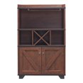 thumbnail image 2 of Furniture of America Glamdon Farmhouse Wood 4-Bottle Wine Rack in Vintage Walnut, 2 of 6