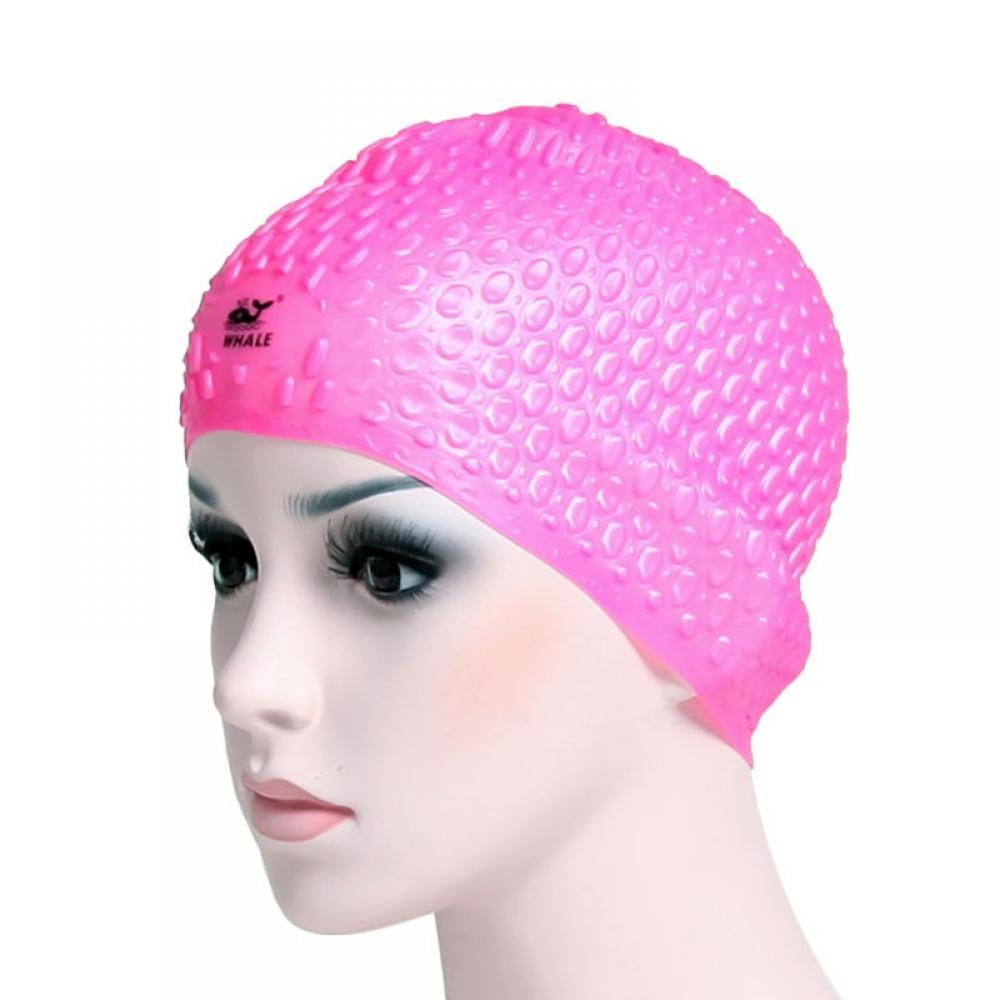 Silicone Swim Cap Antiadhesive Hair 3D Ear Protection Swimming Cap for