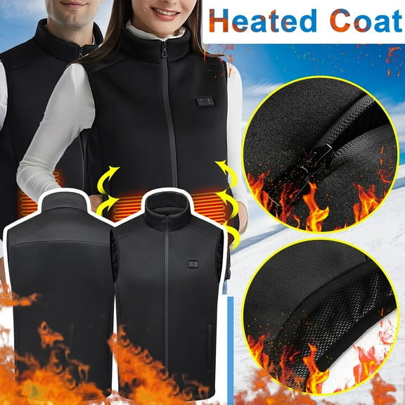 Tarmeek Unisex Heated Vest for Men and Women 9 Heating Zones Lightweight Water&Wind Resistant Heated Vest Jacket Electric Outdoors Coat Gifts for Women Men