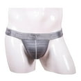 thumbnail image 6 of HUPOM Mens Underwear Boxer Briefs Male Thongs Medium waist Comfort Waist Solid Thong Gray L, 6 of 9