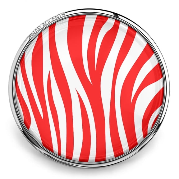 Choose Color | Zebra Pattern Snap Jewelry Ginger Charm Button, For Interchangeable DIY Customizable Accessories