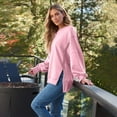 thumbnail image 4 of OBEEII Womens Plus Size Sweatshirts Long Sleeve Tops Solid Color Oversized Pullover Tops Loose Athletic Tracksuit Casual Y2K Sweat Shirts, 4 of 6