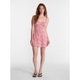 thumbnail image 2 of No Boundaries Junior's Satin Jacquard Mini Dress, Sizes XXS-XXL, 2 of 5