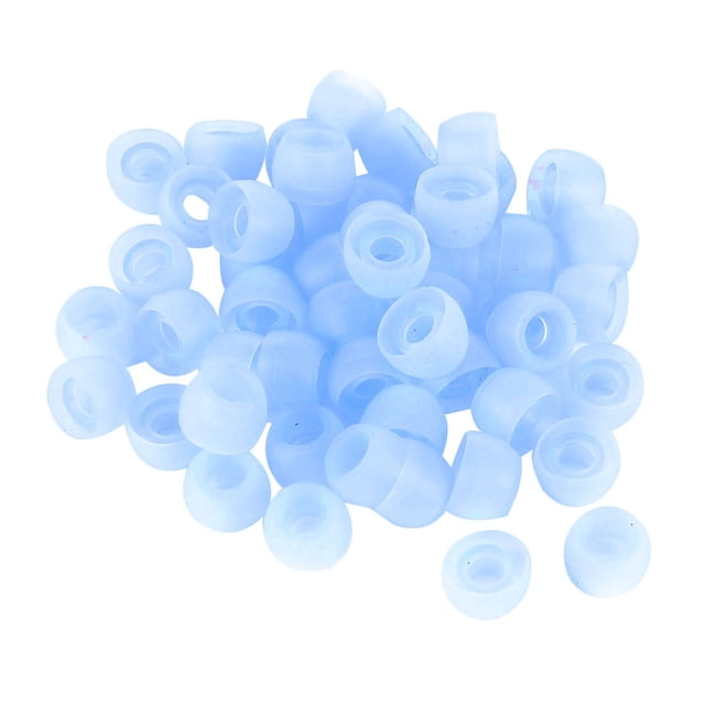 50 Pcs Silicone Ear Tips Earbud Cover Blue for Earphone Headphone