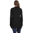 thumbnail image 3 of Women's Lightweight Casual Open Front Long Sleeve Solid Cardigan Office Wear S-3XL, 3 of 4