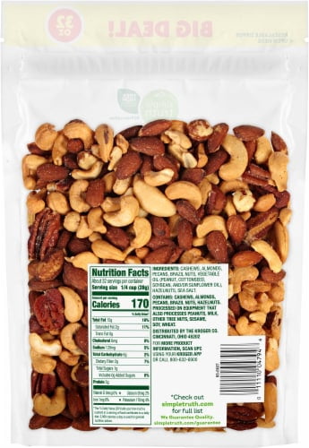 Simple Truth Sea Salt Roasted Deluxe Mixed Nuts BIG Deal! - 32 oz