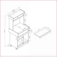 thumbnail image 3 of Kitchen Storage Cart with Hutch & Gliding Shelf | Mobile Locking Casters | Espresso | Particle Board+MDF, 3 of 5