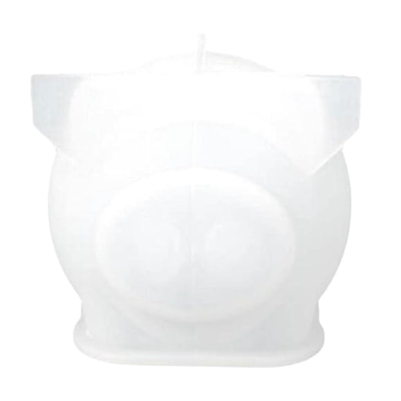 Bewildely Mejore las habilidades prácticas con velas de cera únicas del molde de silicona de cerdo 3D para aromaterapia fácil Artesanía
