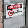thumbnail image 4 of No Swimming OSHA Danger Vinyl Decal Label 7 Inch x 5 Inch - 5 Pack, 4 of 6