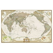 National Geographic Reference Map National Geographic World, Pacific Centered Wall Map - Executive (46 X 30.5 In), (Paperback)