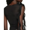 thumbnail image 6 of Coduop Women's Sleeveless Blouse See Through Sheer Mesh 3D Rosette Tank Tops, 6 of 7