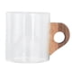 thumbnail image 1 of Taza de Café de Vidrio Resistente al Calor con Mango de Madera ZHCH 280ml, 1 of 5