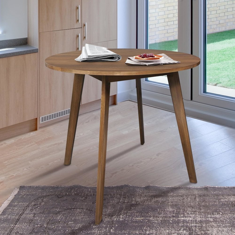 American Trails Genuine 36" Round Dining Table with Solid American Gum - Walnut