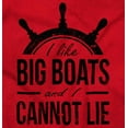 thumbnail image 2 of I Like Big Boats and I Cannot Lie Crewneck T Shirts Boy Girl Teen Brisco Brands L, 2 of 6