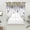 White Light Green Light Purple, variant on Watercolor Floral Swag Curtains for Kitchen/Bedroom/Living Room, Spring Daisy Sunflowers Wisteria Hummingbird Scalloped Curtains 63 Inch Long, Window Swag Topper Curtains Valances 2 Panels 36"x63"