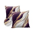 thumbnail image 2 of Outdoor Throw Pillow Cover Purple Gold White Marble Texture Waterproof Cushion Covers 2 Pack Natural Cracks Granite Stone Pillow Cases Home Decoration for Patio Garden Couch Sofa, 2 of 7