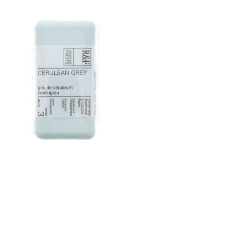 UPC: 0836943007369 | R&F Handmade Paints Encaustic Paint Cake  40ml  Cerulean Gray