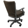 thumbnail image 2 of Classic Caster Solid Wood Dining Chair - NW Whiskey Brown Fabric - Gray Wood, 2 of 2