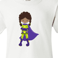 thumbnail image 4 of Inktastic African American Girl, Superhero Girl, Purple Cape Youth T-Shirt, 4 of 5