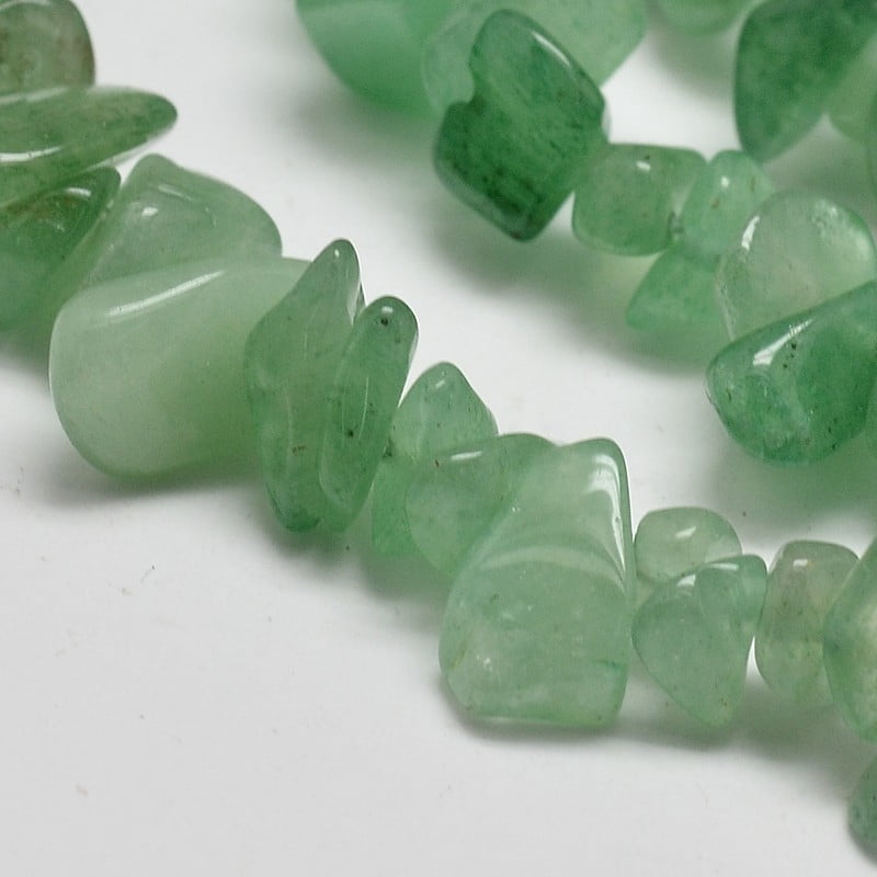 Chip Natural Green Aventurine Beads Strands 5~8x5~8mm Hole: 1mm 32 inch