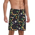 thumbnail image 2 of Wukai Snake And Flower Men’s Short Pajama Pants With Pockets Soft Sleep Pj Shorts for Men-Medium, 2 of 6