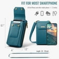 thumbnail image 5 of Dteck Phone Wallet Bag with Large Capacity Card Slots Cash Zipper Pocket, RFID Blocking Hand Strap and Crossbody Shoulder,Green, 5 of 10